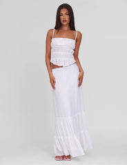 ASHLYNN MAXI SKIRT - WHITE