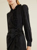 Ruffled silk-jacquard mini dress