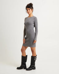 Acid Rave Rib Knit Mini Dress