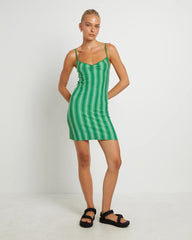 Hiatus Ombre Tank Mini Dress in Green