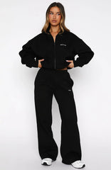 Test Drive Wide Leg Sweatpants Black