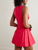 Gwen paneled cotton-blend poplin mini dress