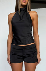 Time Passes Mini Shorts Black