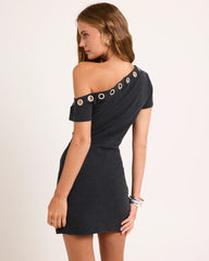 Vesper Eyelet Off Shoulder Mini Dress