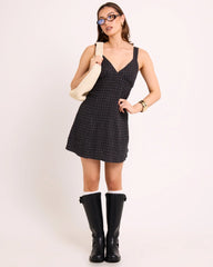 Dusk Seersucker Check Mini Dress