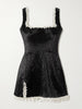 Margot embellished satin mini dress