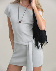Derana Mini Dress in Silver Shimmer