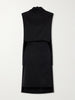 The Noa gathered wool-twill turtleneck mini dress