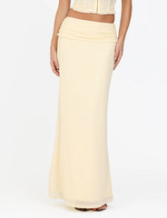 GINNY MAXI SKIRT - YELLOW : LEMON