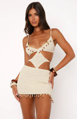 Like Magic Knit Mini Dress Oatmeal