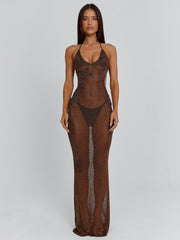 ESMERALDA MAXI DRESS CHOCOLATE
