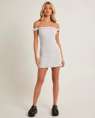Amity Shirred Mini Dress