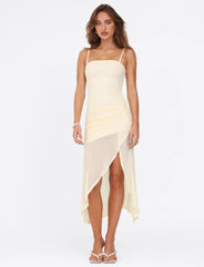 COVE MIDI DRESS - YELLOW : BUTTER