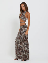 CYNTHIA MAXI SKIRT - MULTI : LEOPARD