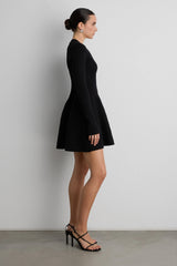 RIBBED PEPLUM MINI DRESS