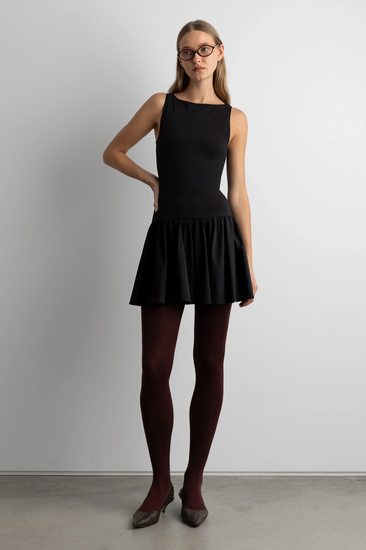 HIGH NECK MINI DRESS