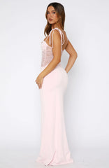 Compliment Me Maxi Dress Baby Pink