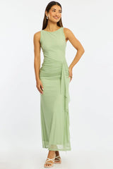 Green Maxi Dress Mesh