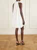 Halterneck cotton-poplin balloon mini dress