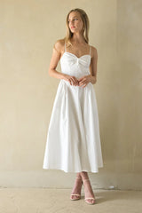 NIA Destene Open Back Midi Dress