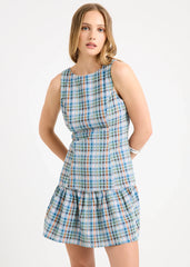 Amelie Check Seersucker Mini Dress