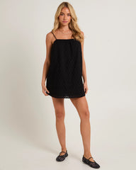 Pia Broderie Throw On Mini Dress