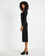 Kaley Cut Out Midi Dress Black