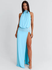 IMENA MAXI DRESS BLUE
