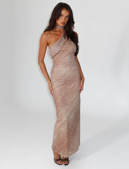 ALLIRA MAXI DRESS - NEUTRAL : LEOPARD