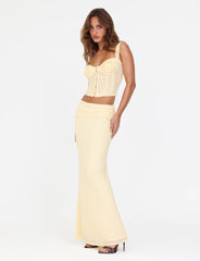 GINNY MAXI SKIRT - YELLOW : LEMON