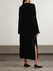 Heloise silk-velvet midi dress