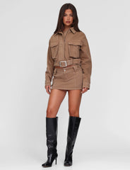 ZELIE MINI SKORT - NEUTRAL : SANDBLAST : WASHED TAN