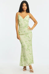 Green Floral Maxi Dress
