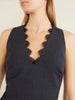 Mathias tailored lace-trimmed wool-blend mini dress