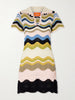 Scalloped crocheted cotton mini dress