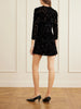 Devoré-velvet mini dress