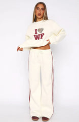 11th Street Out & About Wide Leg Sweatpants Cake Batter