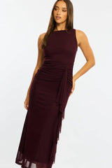 Red Maxi Dress Mesh