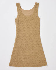 Teen Girls Skyla Textured Mini Dress in Taupe