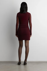 RUCHED WAIST SQUARE NECK MINI DRESS