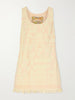 Solstice logo-jacquard fringed cotton-terry mini dress