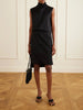 The Noa gathered wool-twill turtleneck mini dress