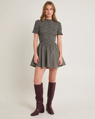 Bonnie Shirred Bubble Mini Dress