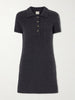 Nehra cashmere-knitted polo mini dress