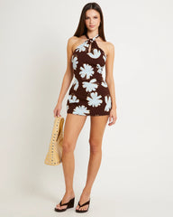 Kay  Keyhole Linen Mini Dress