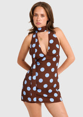 Maya Halter Scarf Mini Dress