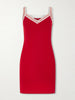 Logo-jacquard cotton-jersey mini dress
